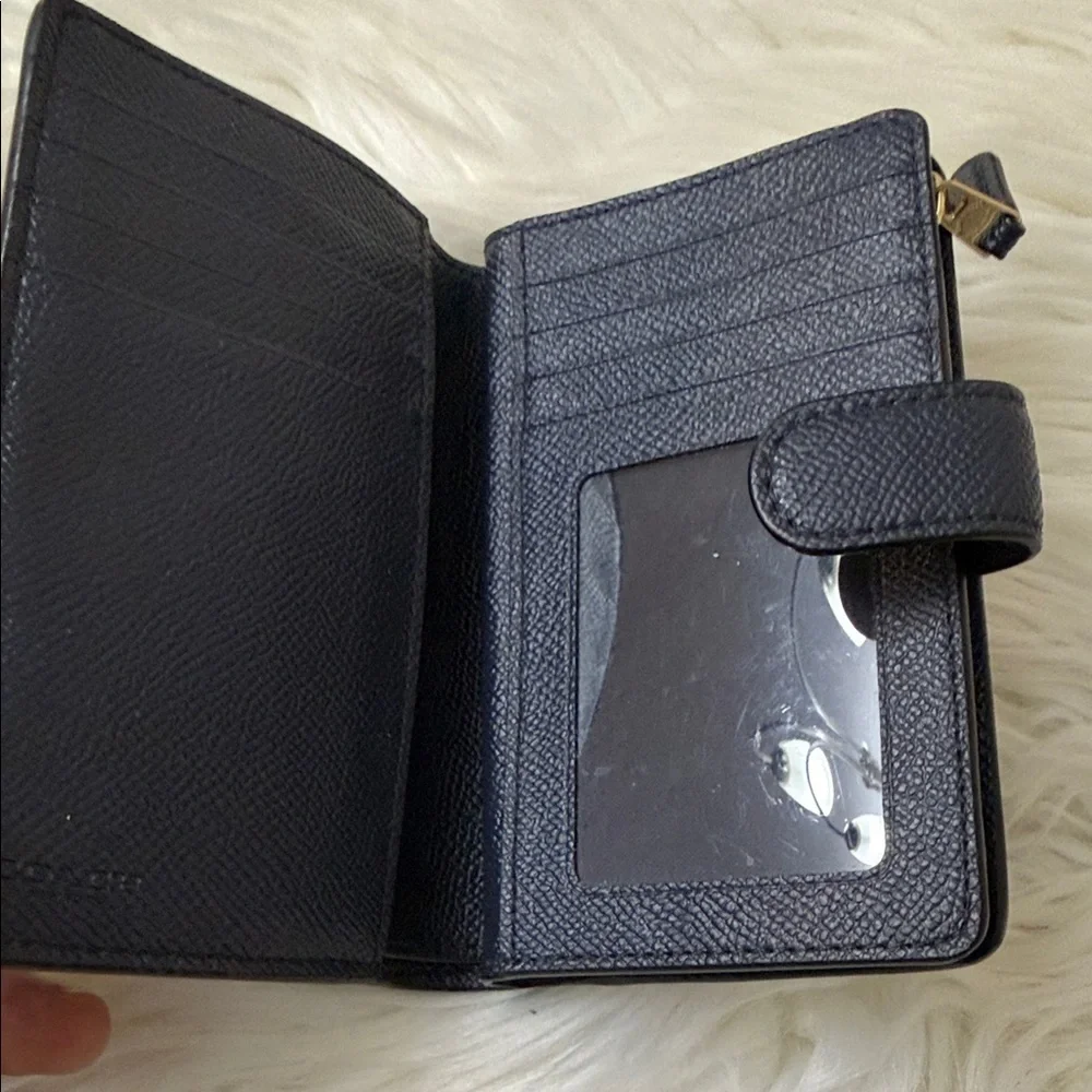 Coach Midnight Blue Leather Card Holder
